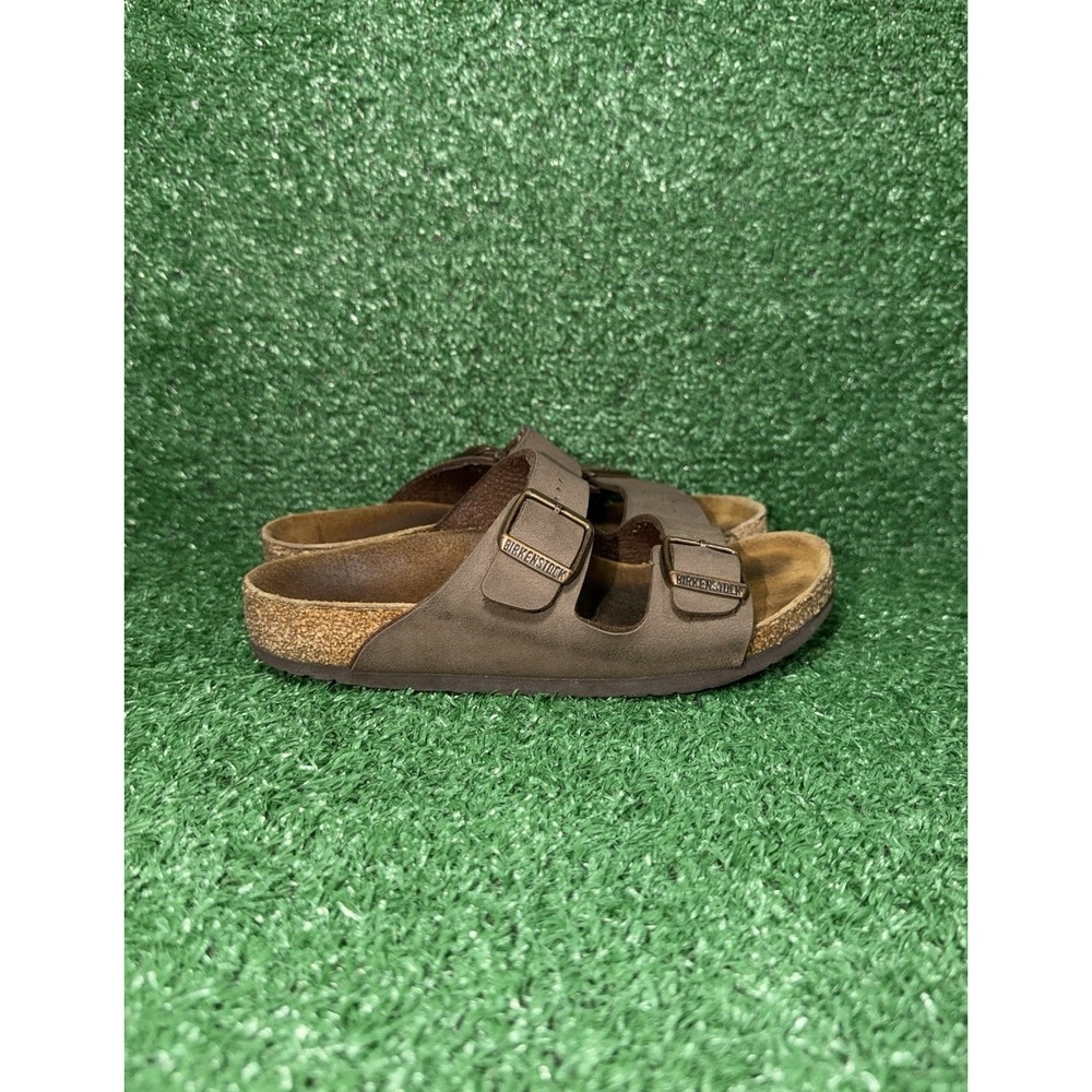 Birkenstock Sandals EU 32 Youth 1 US Arizona Brown Leather Buckle Casual Slides